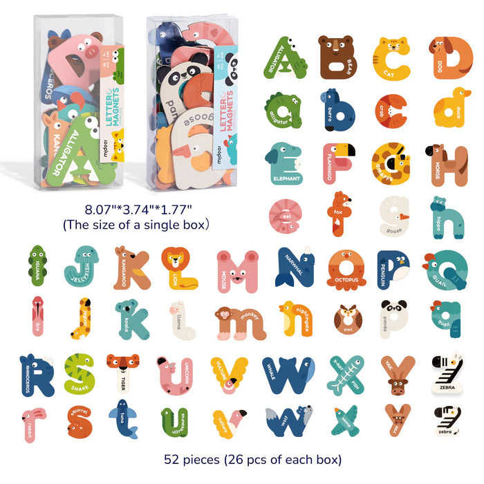 Uppercase & Lowercase Letter Magnets [ 52P ]